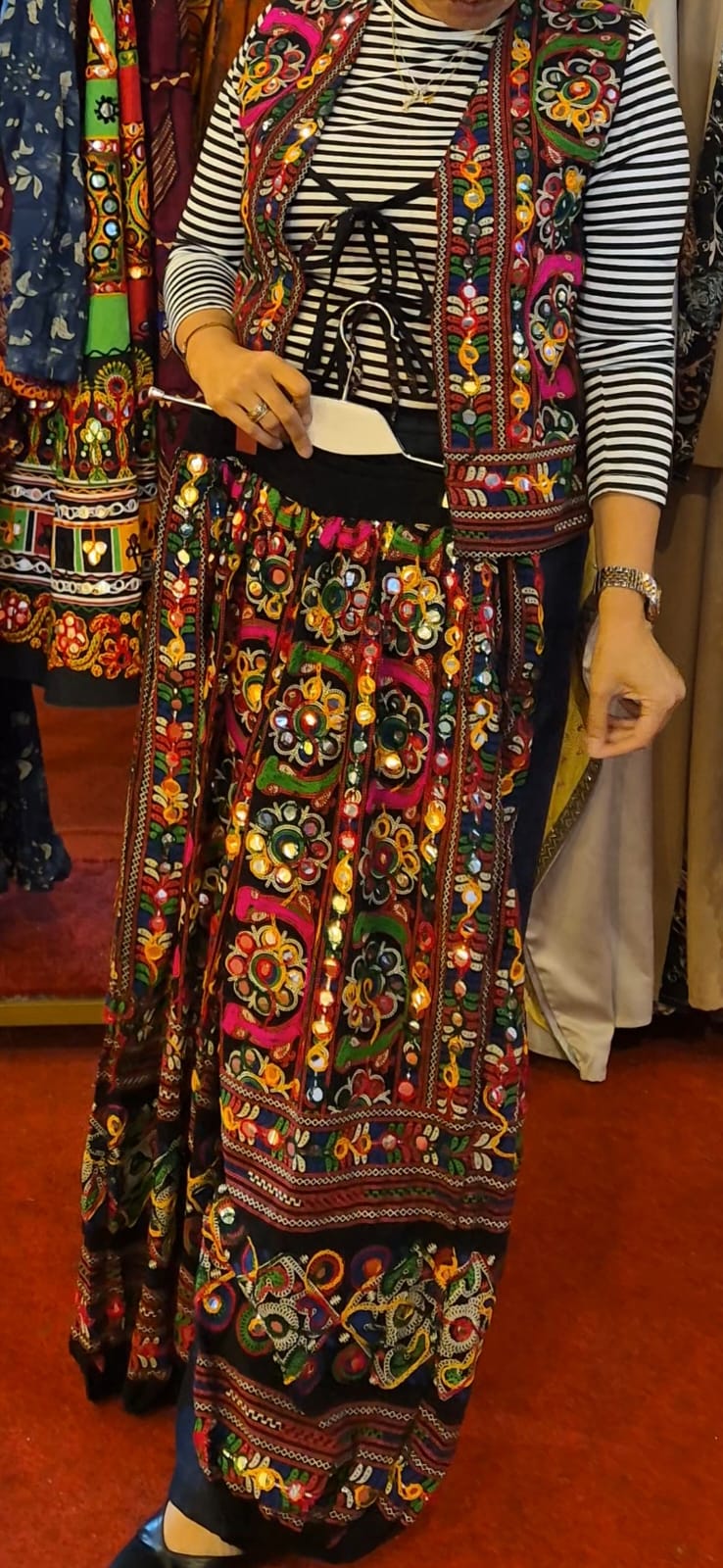 Embroidered Mirror Pants