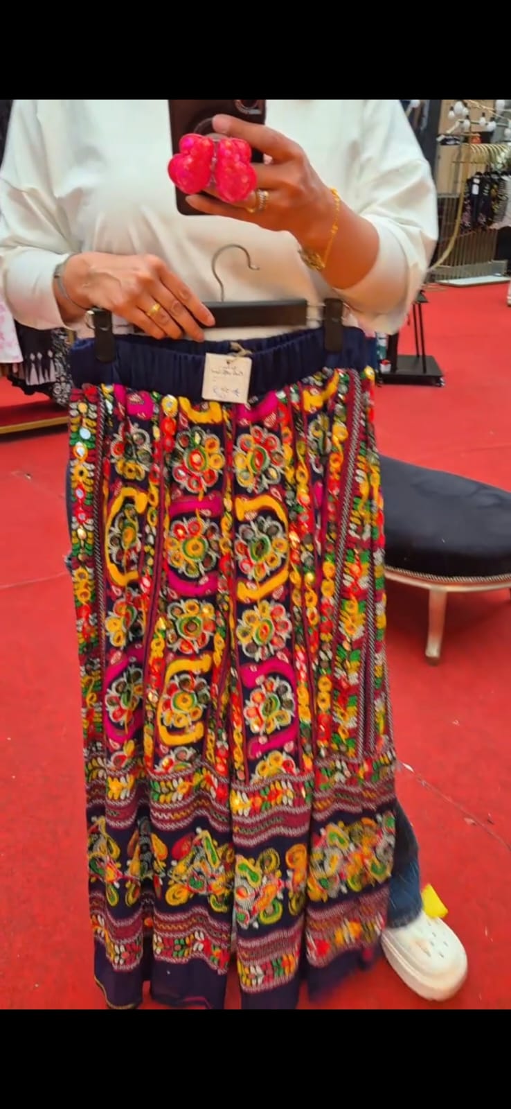 Embroidered Mirror Pants