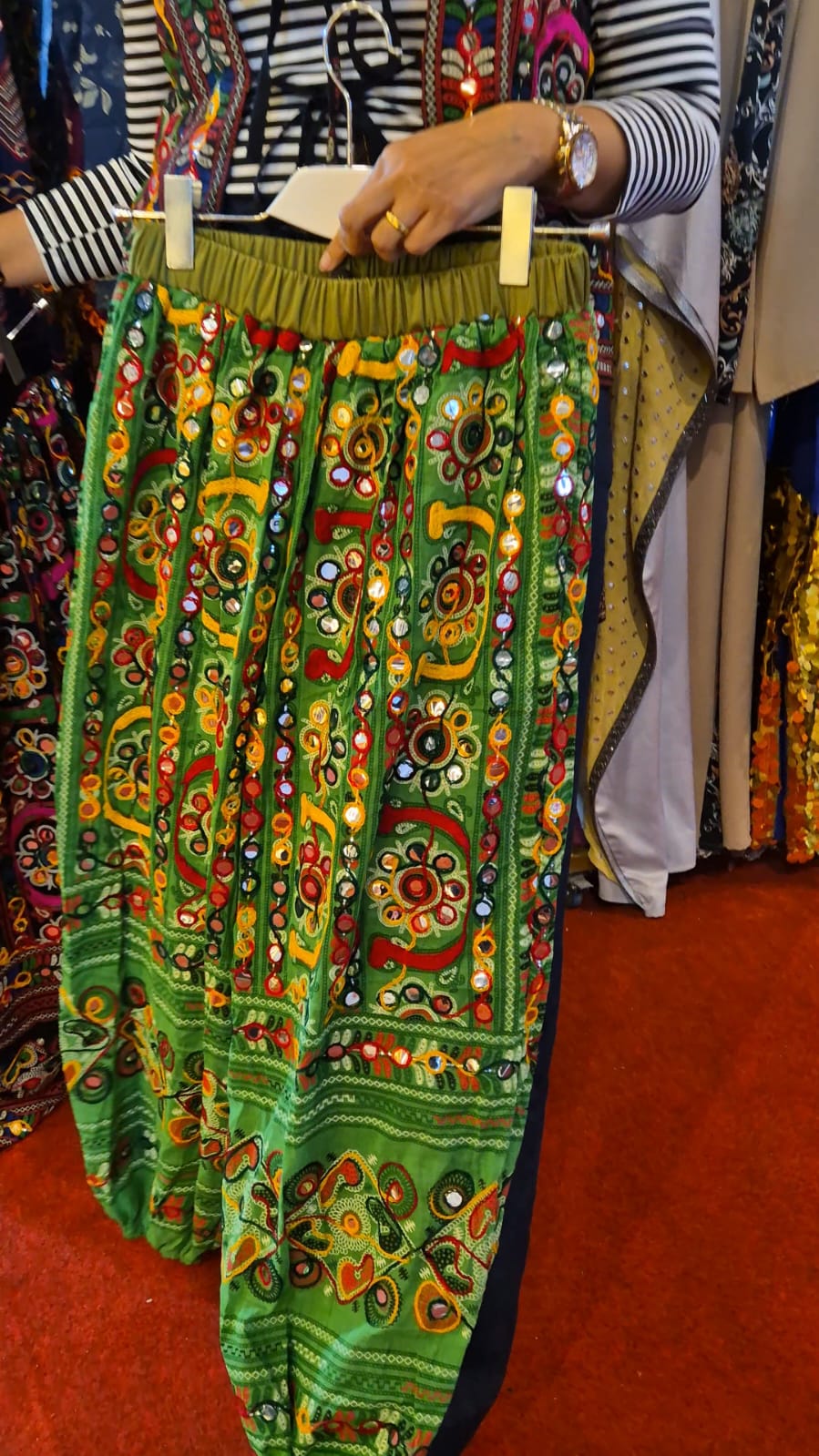 Embroidered Mirror Pants