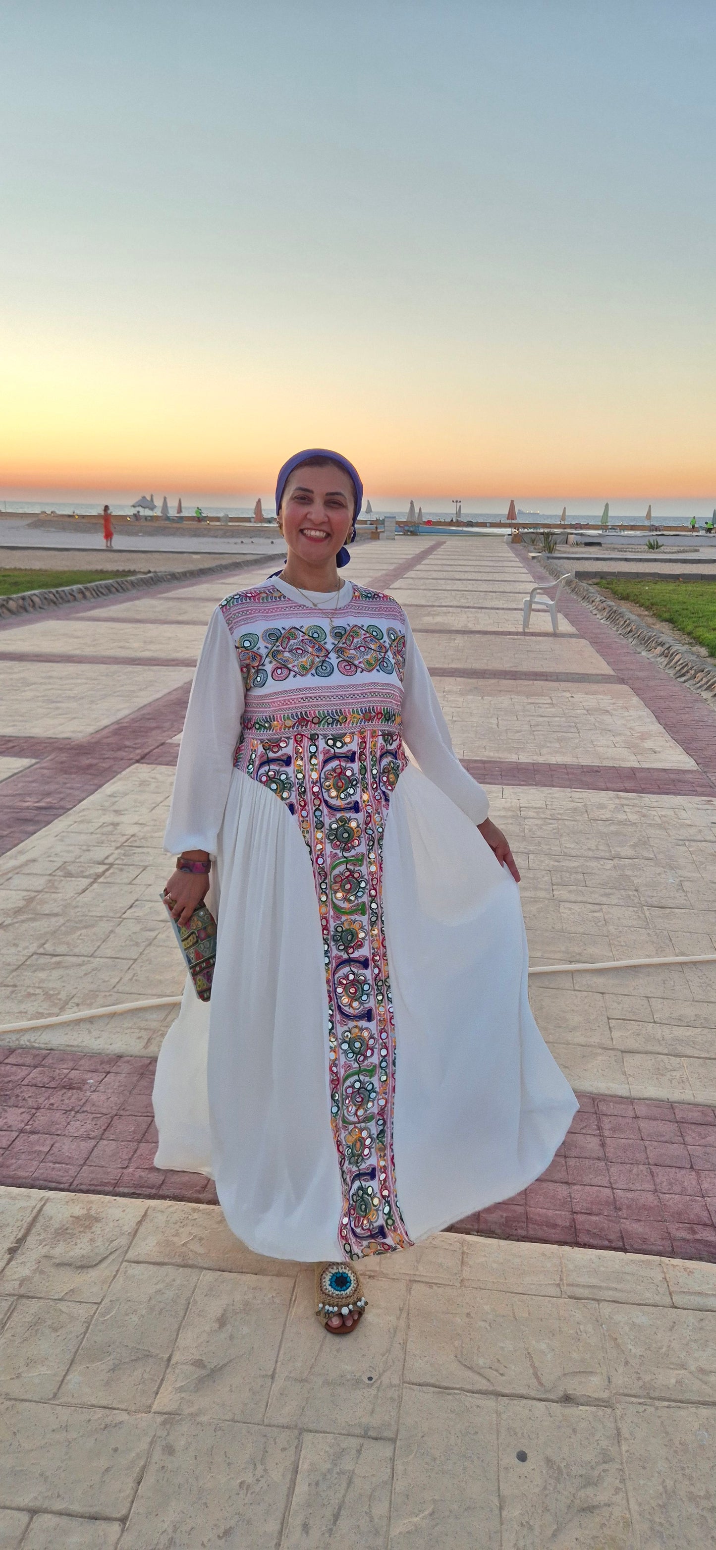 Light Cotton Embroidered Dress