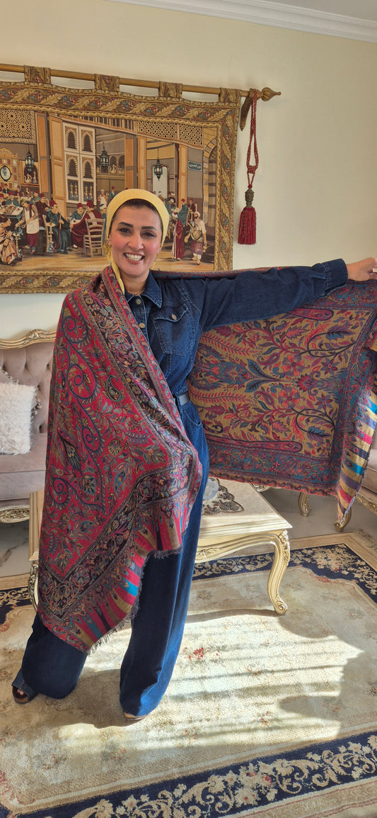 Double Face Cashmere Shawl -Small Size