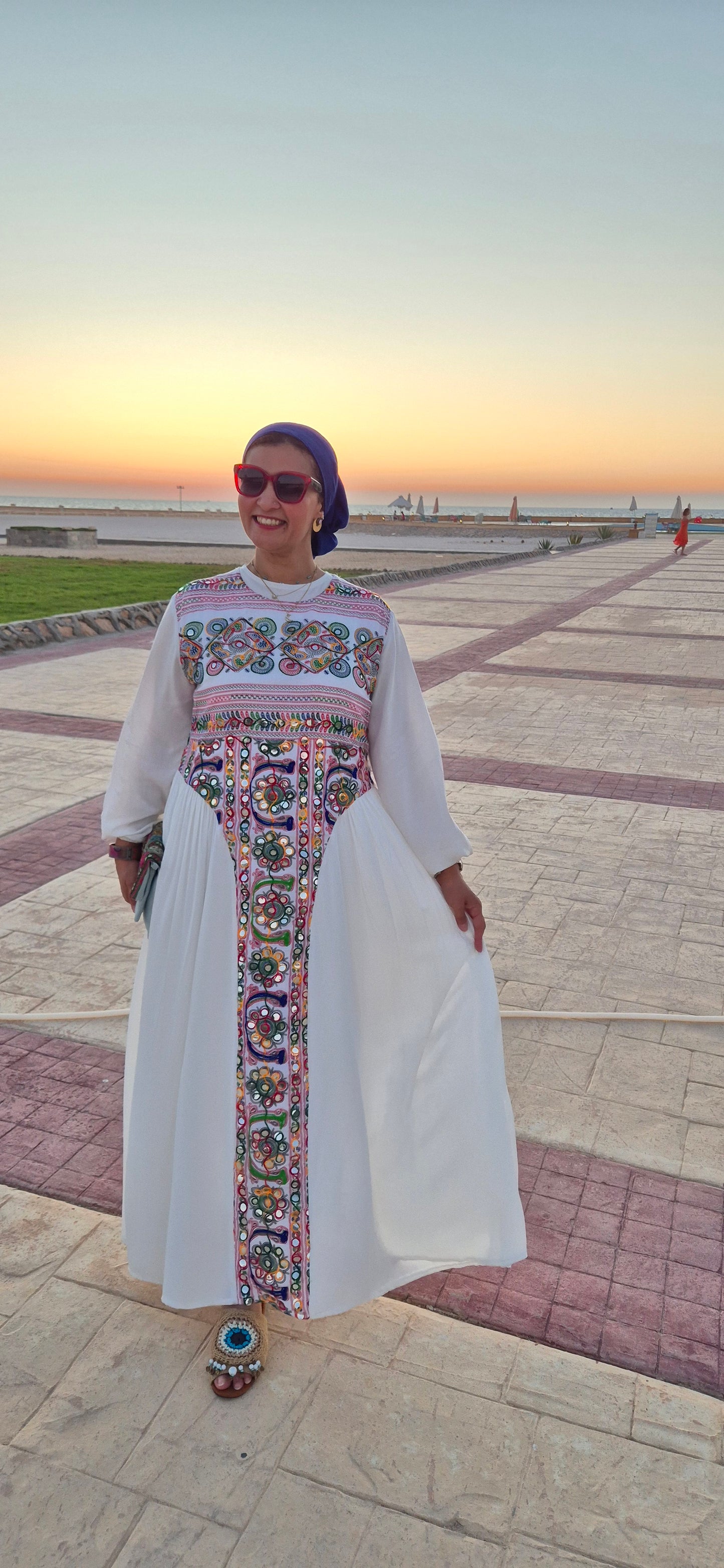 Light Cotton Embroidered Dress