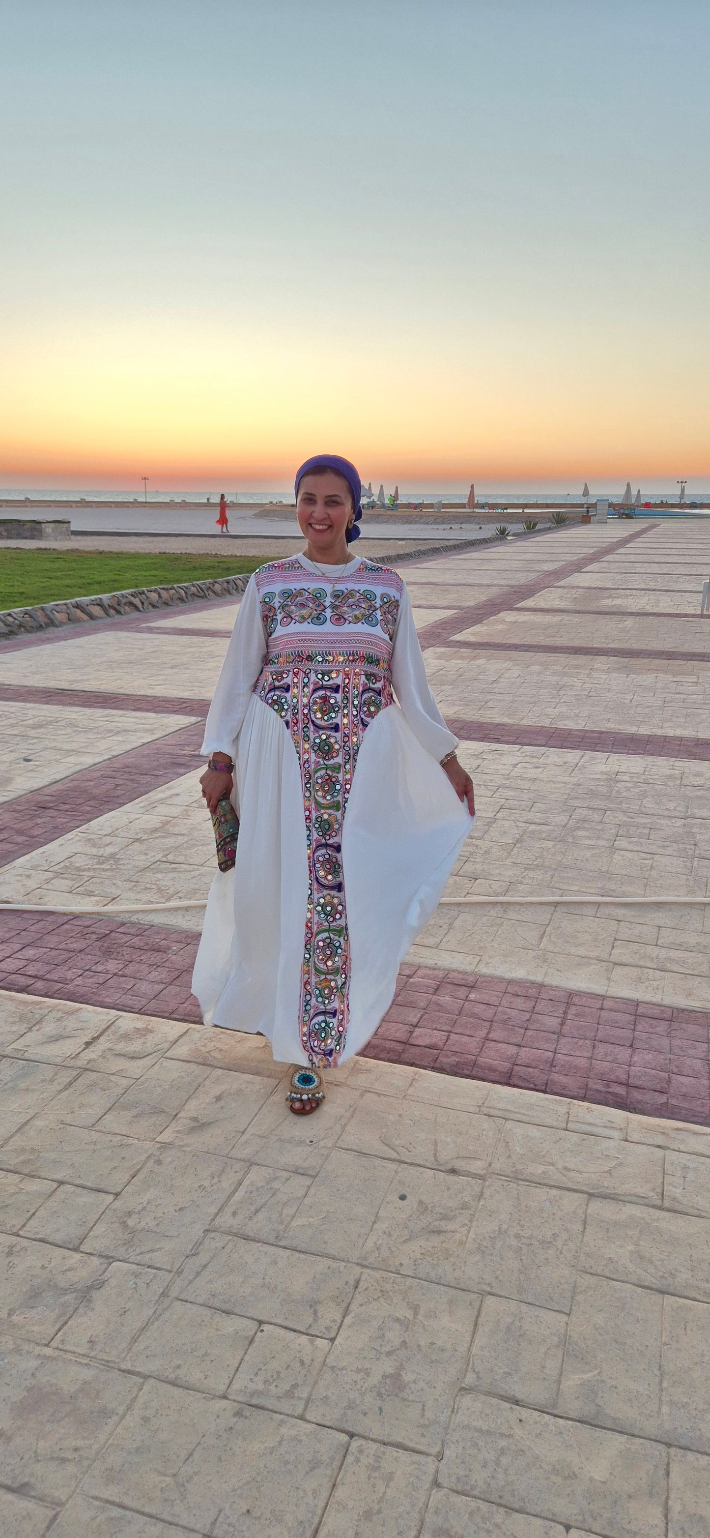 Light Cotton Embroidered Dress