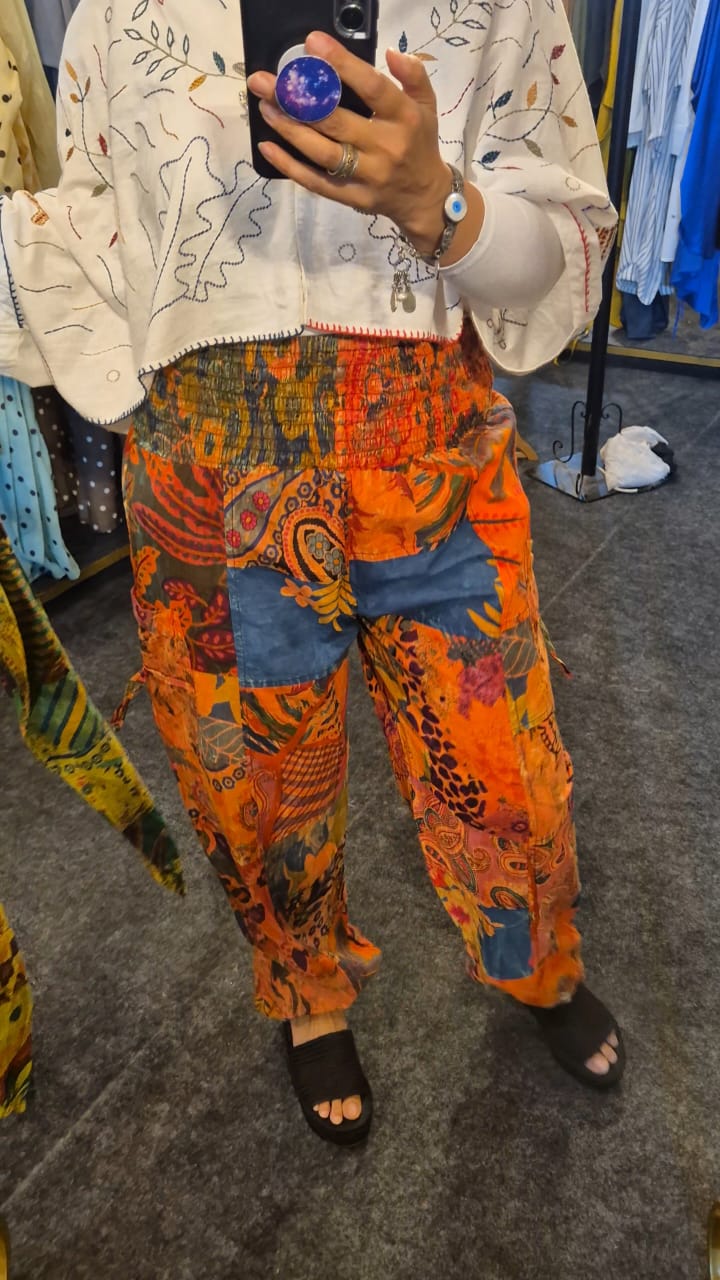 Pure Patchwork Cotton Pants