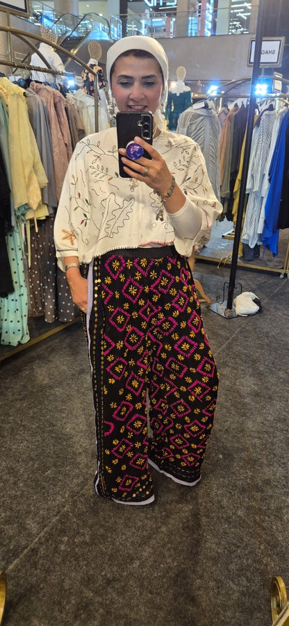 Handmade Lined Embroidery Pants