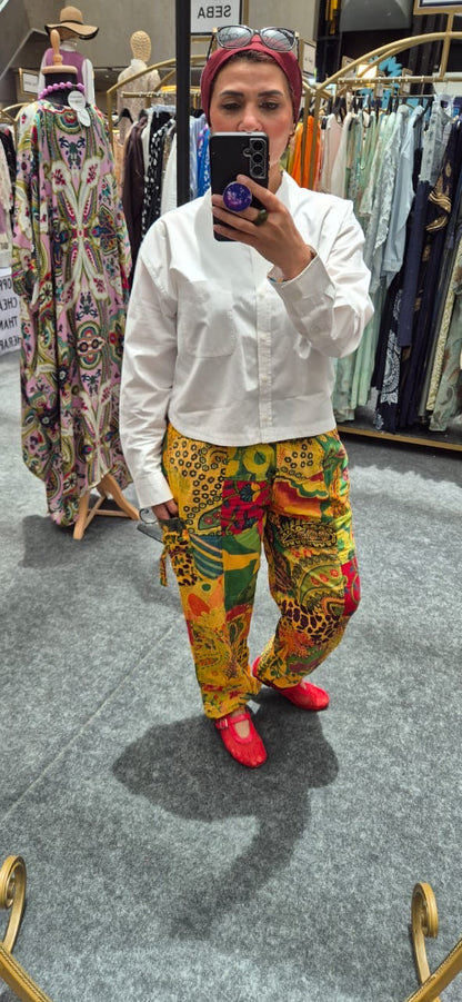 Pure Patchwork Cotton Pants