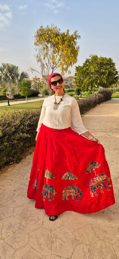 Elephant Patched Skirts