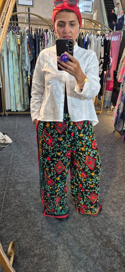 Handmade Lined Embroidery Pants