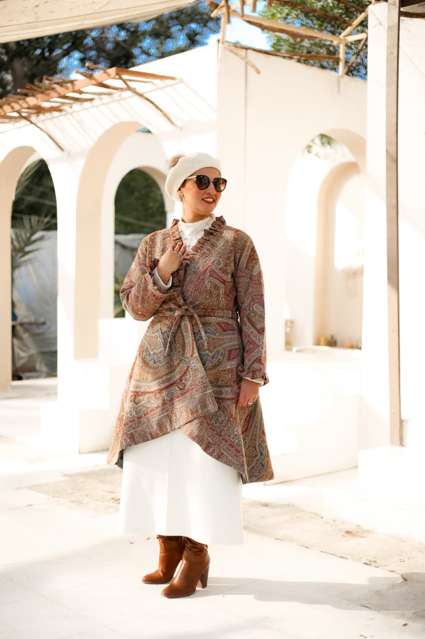 Double Layered Pure Wool Coat.