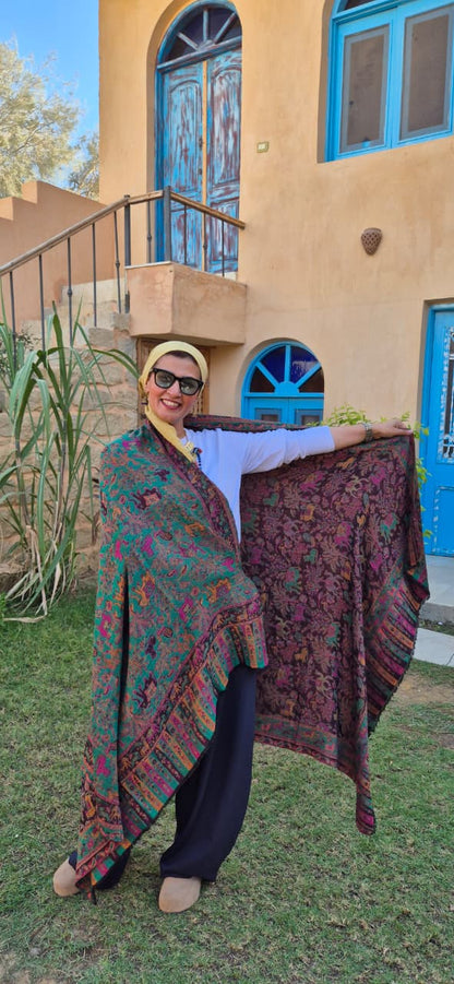 Reversible Pure Cashmere Shawls