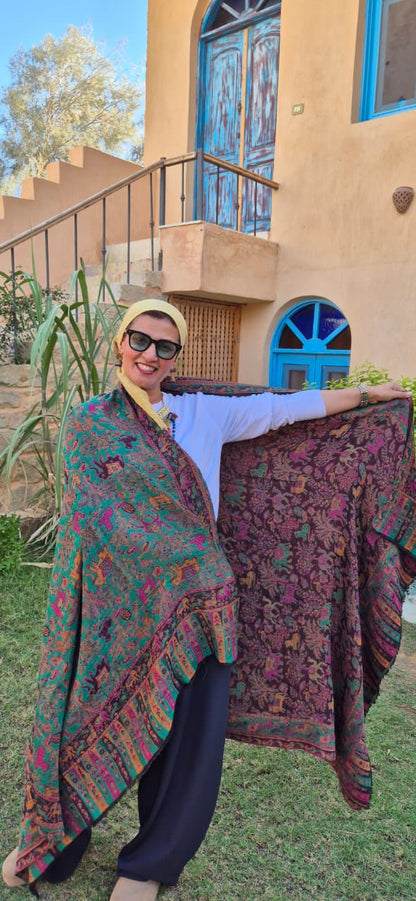 Reversible Pure Cashmere Shawls
