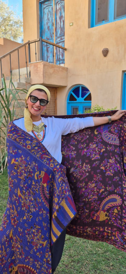 Reversible Pure Cashmere Shawls