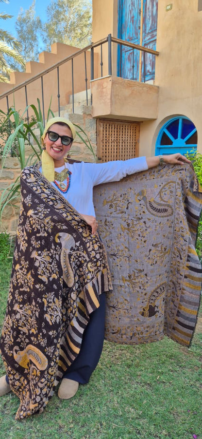 Reversible Pure Cashmere Shawls