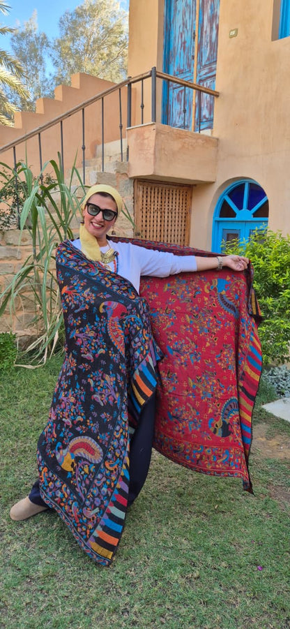 Reversible Pure Cashmere Shawls