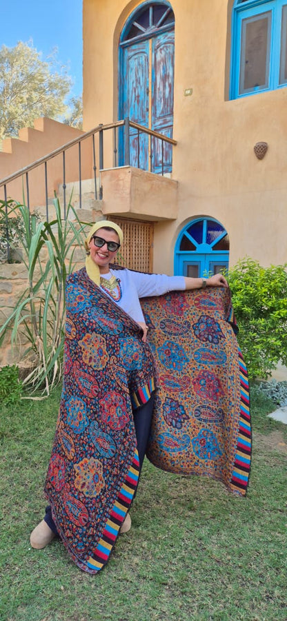 Reversible Pure Cashmere Shawls