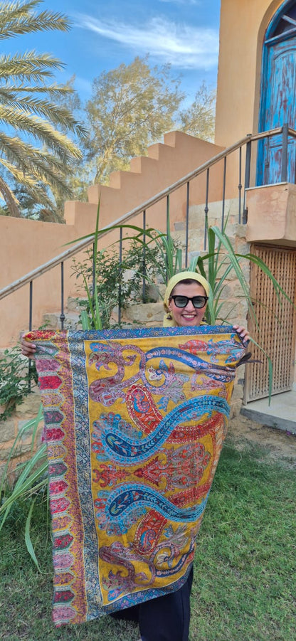 Baby Cashmere Shawls With Silk Threads Embroidery