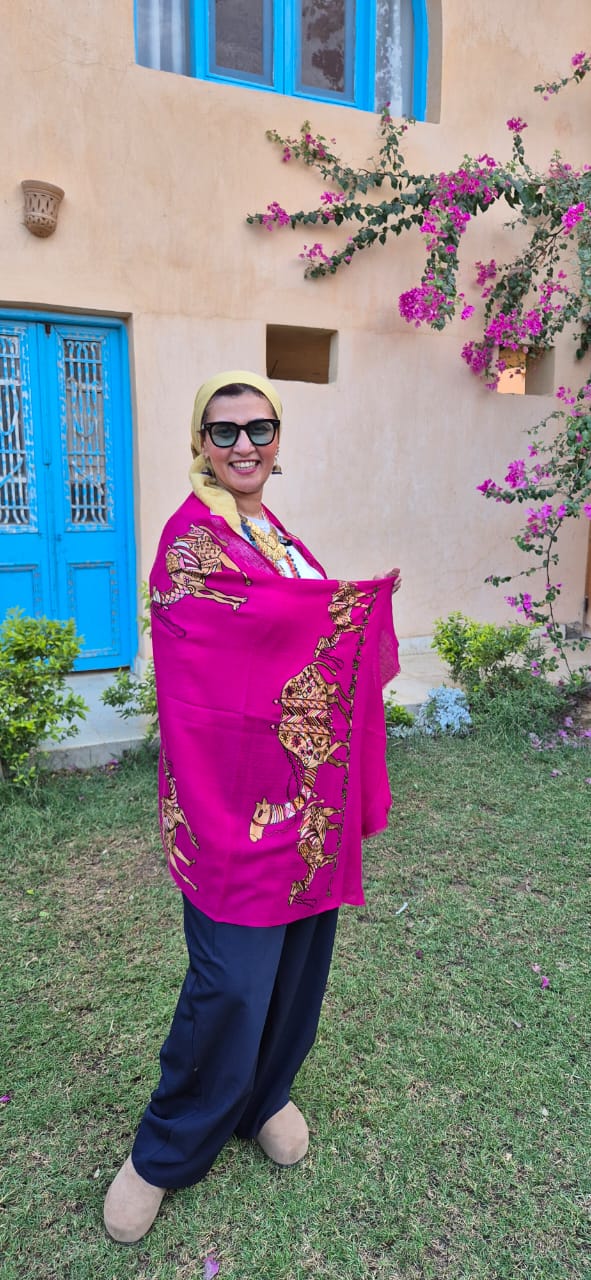 Camel Herd Collection Pure Cashmere Shawls With Silk Threads Embroidery