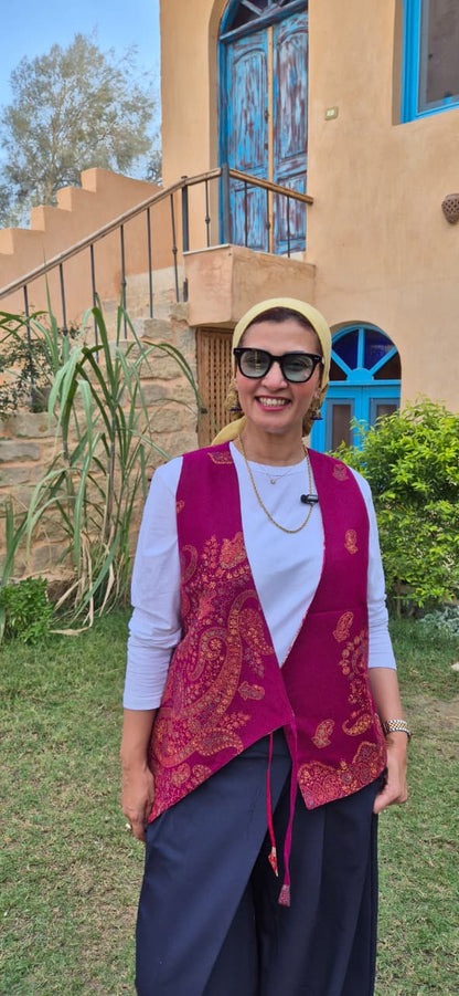 Assymetric Pakistani Hand-Embroidered Vests