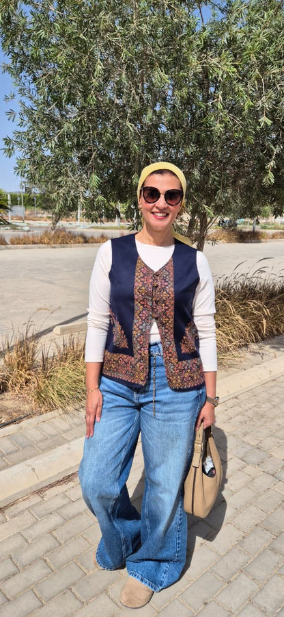 Pakistani Cashmere Vest Double Face