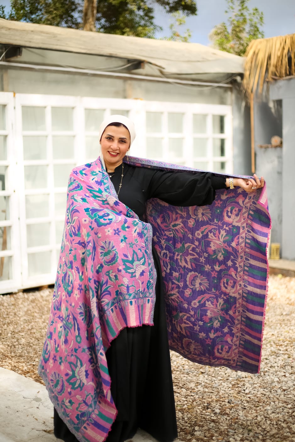 Double Face Cashmere Shawl - Big Size.