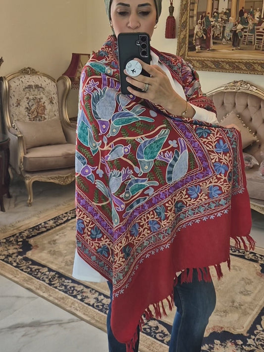 Full Embroidery Cashmere Shawl