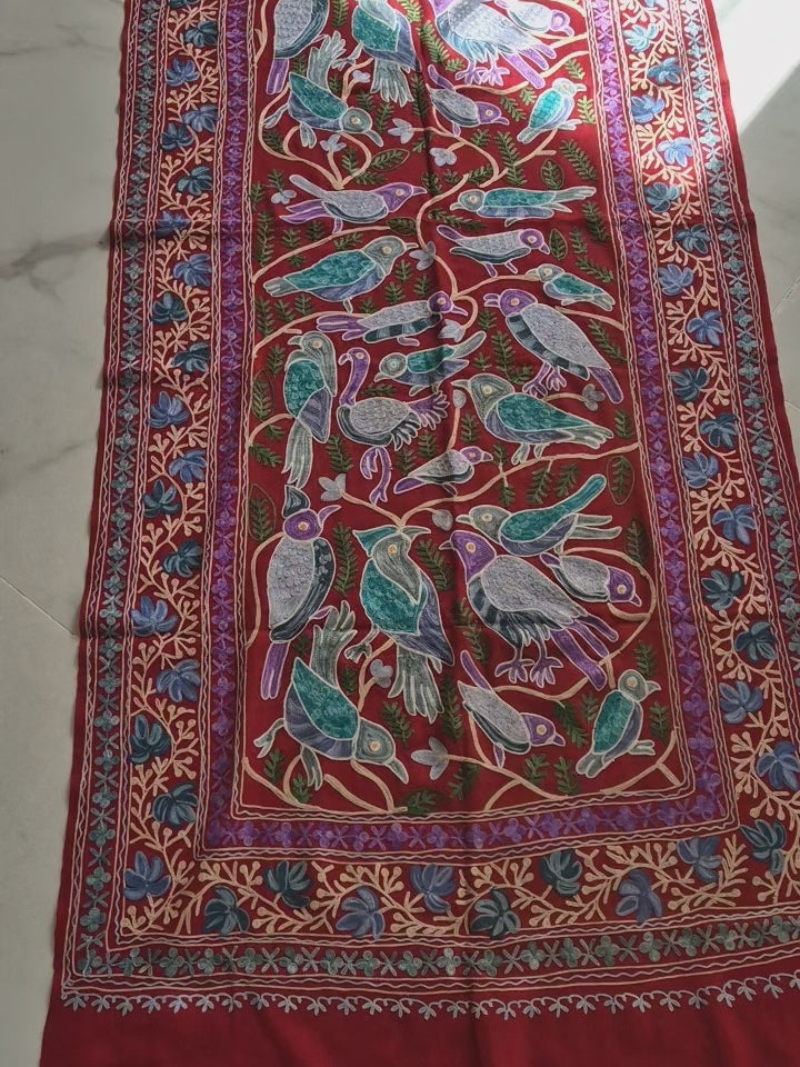 Full Embroidery Cashmere Shawl.
