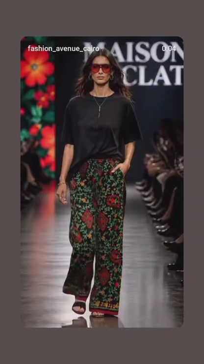 Handmade Lined Embroidery Pants