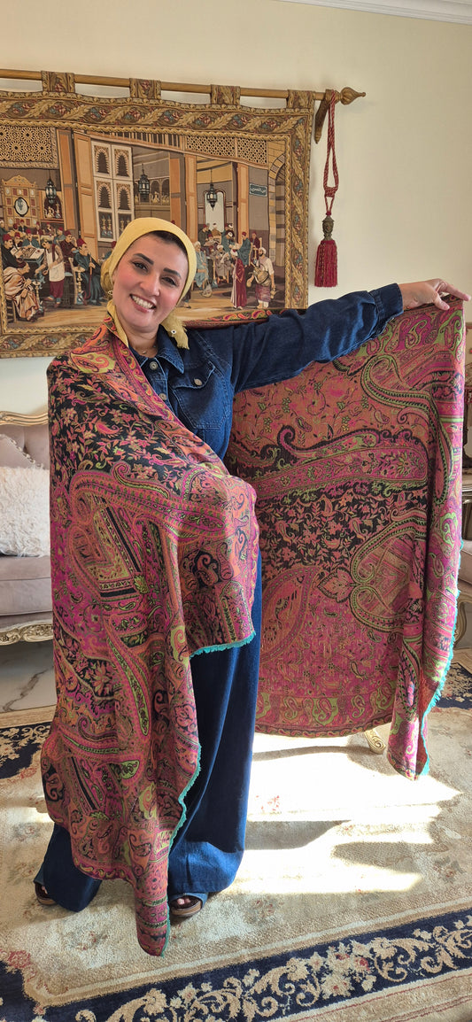 Double Face Cashmere Shawl -Big Size