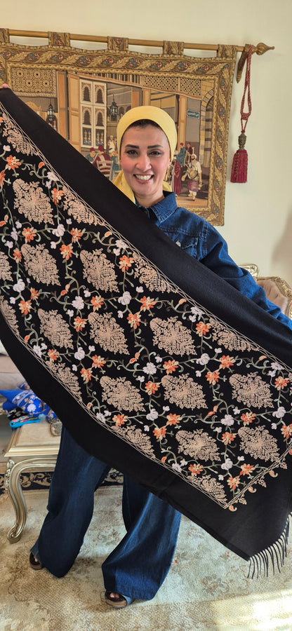 Full Embroidery Cashmere Shawl