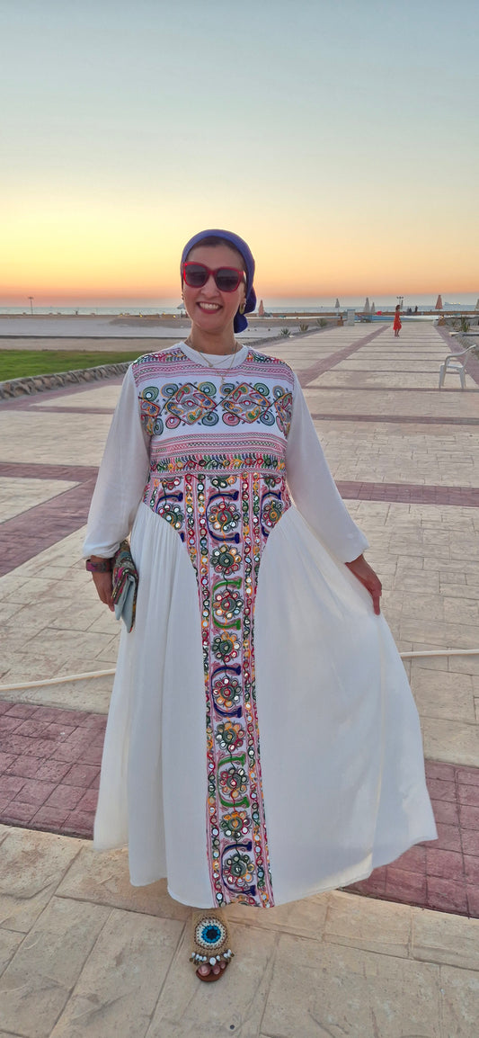 Light Cotton Embroidered Dress