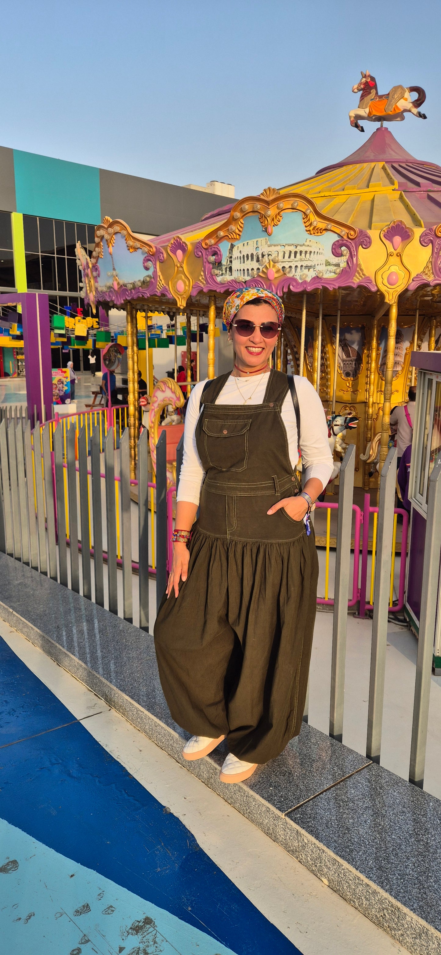 Pure Cotton Jumpsuit - Olive
