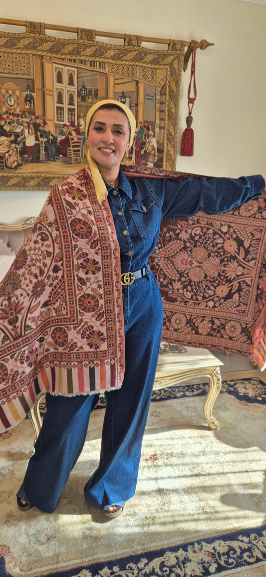 Double Face Cashmere Shawl -Small Size