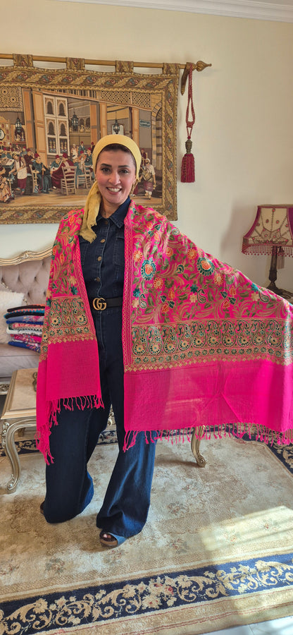 Full Embroidery Cashmere Shawl