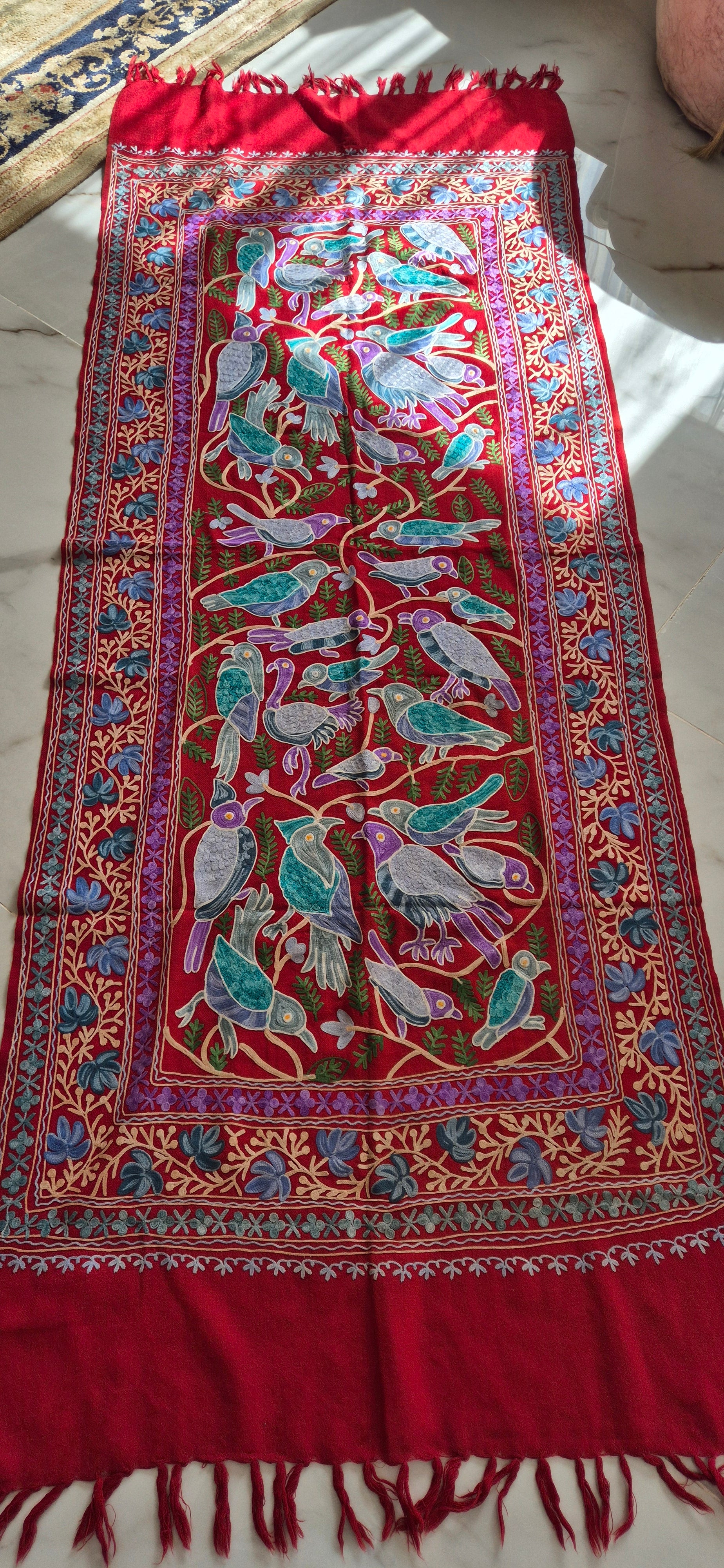 Full Embroidery Cashmere Shawl.