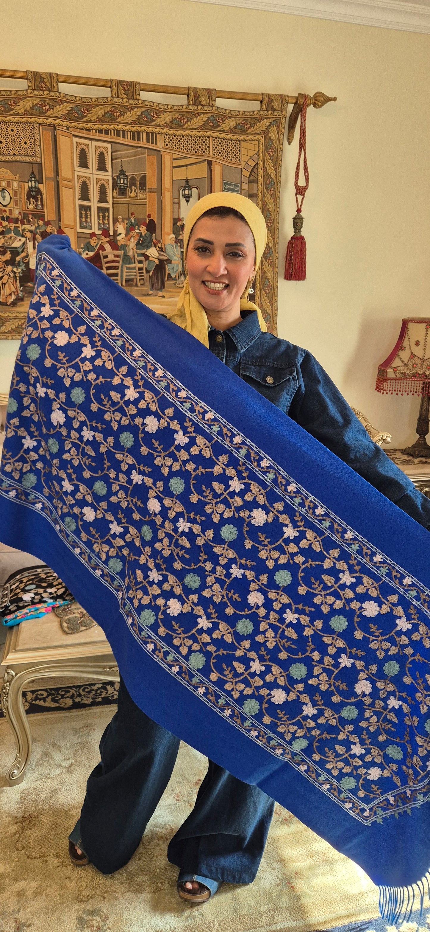 Full Embroidery Cashmere Shawl