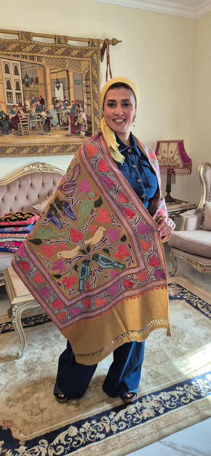 Full Embroidery Cashmere Shawl