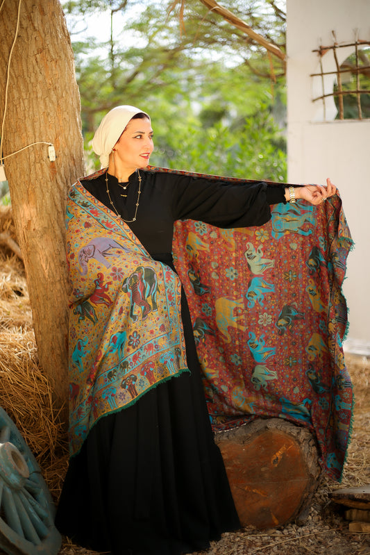 Double Face Cashmere Shawl - Big Size